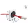 Kabeļa cauruļvads DELOCK Easy 91075, 23 mm diametrs, galda/skapja kabeļu izvads