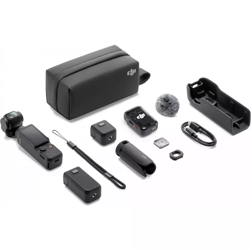 DJI Osmo Pocket 3 Creator Combo – 1 CMOS stabilizēta kamera, 4K/120fps, 2 collu OLED skārienekrāns