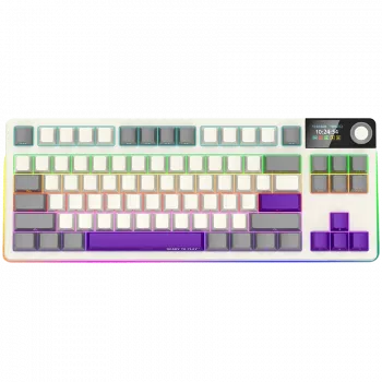 LORGAR KBP70TKLW, Bezvadu TKL mehāniskā spēļu tastatūra, Bēša, EN izkārtojums