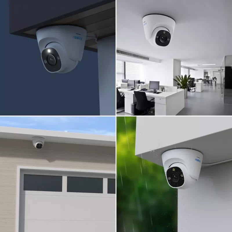 IP drošības kamera Reolink P344 Dome — 12 MP (4512×2512), 4 mm objektīvs, PoE/DC, IP67, 30 m IR, Balts kupols, 100°×50° skata leņķi