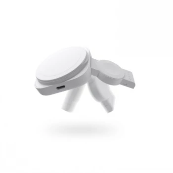 ZENS 2-IN-1 MAGSAFE + WATCH CEĻOJUMU LĀDĒTĀJS BALTS