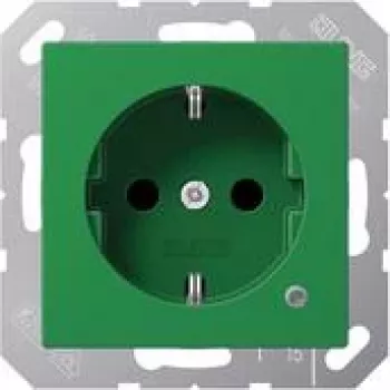 Jung SCHUKO kontaktligzda 16 A 250V ar pieskārienaizsardzību A 1520 BF KO GN (A1520BFKOGN)