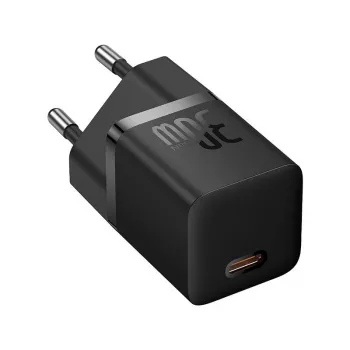 Baseus P10110902113-01 USB-C GaN5 mini 30W sienas lādētājs Melns