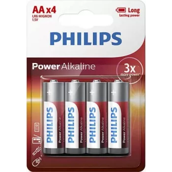 Philips Power Alkaline baterija LR6P4B/10 (AA, 1.5 V, 4 gab.)