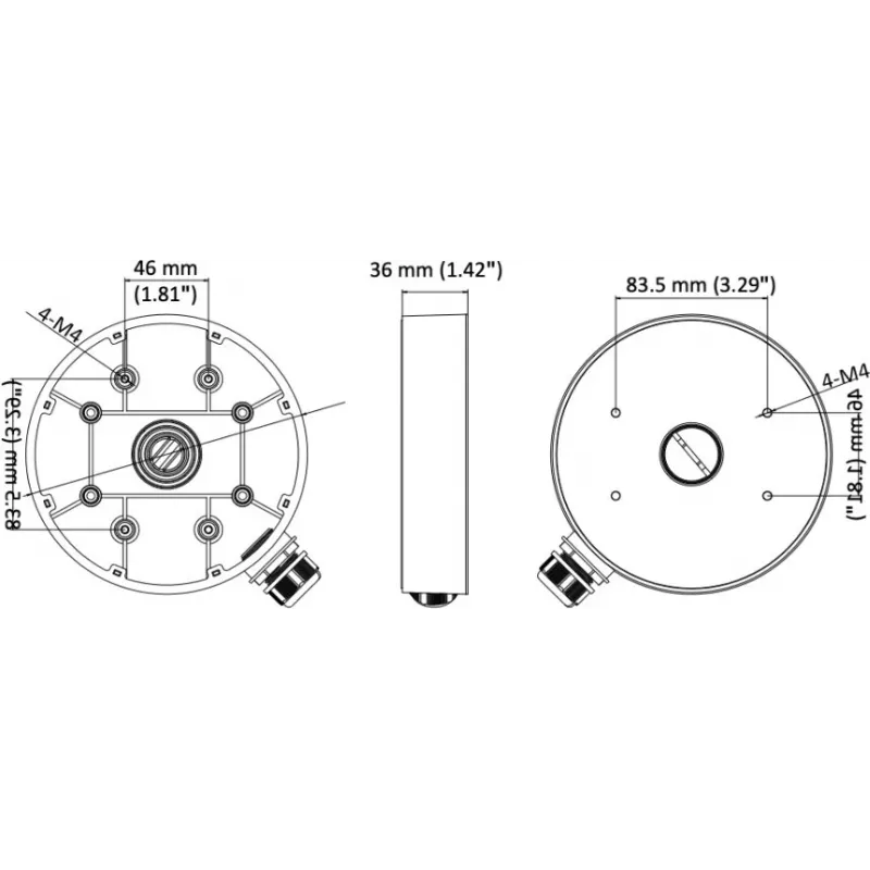 Piederums HIKVision DS-1280ZJ-DM55 Montāžas Kaste