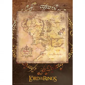 Puzle 1000 gabali, Schmidt Spiele Lord of the Rings – Middle Earth, mākslas apdruka