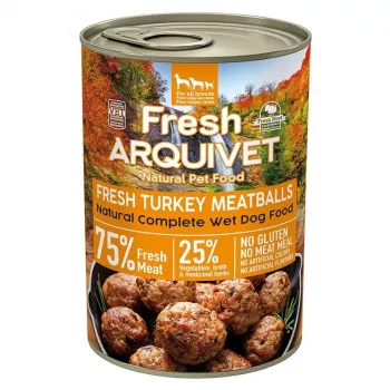 ARQUIVET Fresh Turkey Meatballs - slapjā suņu barība - 400g