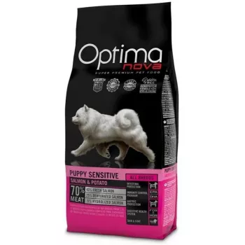 Sausā suņu barība Optimanova Puppy Sensitive Salmon & Potato 2 kg – kucēnu formula jutīgai gremošanai