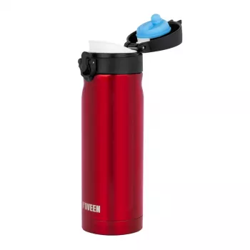 Termopudele NOVEEN TB825 400 ml – nerūsējošā tērauda dzērienu trauks, sarkana