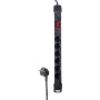 Pagarinātājs Power Extension S/CONN 09-20165 1.5m 6 kontaktligzdas Melns Balts