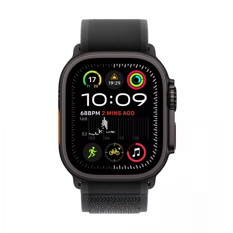 Apple Watch Ultra 2 GPS + Cellular 49 mm Black Titanium Korpuss ar Black Trail Loop - S/M
