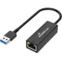 USB-A Ethernet Adapteris MediaRange MRCS238 ar RJ45 Portu, 10/100/1000 Mbps, 20 cm, Melns