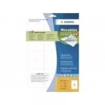 Adhezīvās etiķetes HERMA Movables 63.5x38.1 mm A4 525 gab.