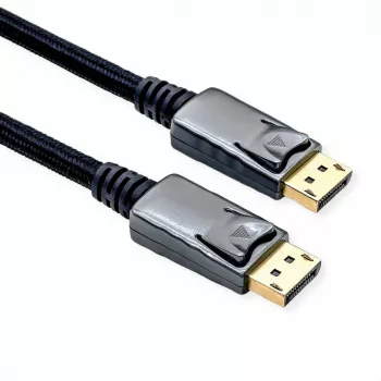 ROLINE 11.04.5867 DisplayPort kabelis 2 m Melns - Sudrabs