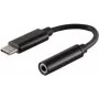 Mobilā telefona kabelis ShiverPeaks BS14-05021 Melns 0.13 m USB C 3.5 mm