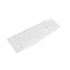 Vadu pilnizmēra tastatūra NATEC NAUTILUS NKL-1951, 105 taustiņi, US International QWERTY, balta, USB, 1.8 m