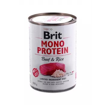 BRIT Mono Protein liellopa gaļa un rīsi - mitrā suņu barība - 400g