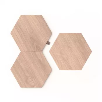 Nanoleaf Elements Wood Look Hexagon Paplašināšanas Komplekts 3 paneļi