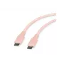 ROLINE USB 2.0 kabelis C-C ST/ST Silikons 60W 1m rozā