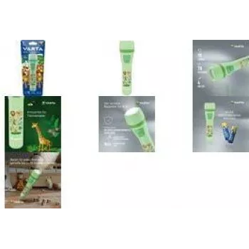 Rokas lukturis Varta Kids Flashlight gaiši zaļš ABS PC 70h darbības laiks