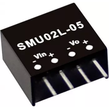 MEAN WELL SMU02L-12 tīkla adapteris/invertors 2 W, ieeja 4.5–5.5 V, izeja 12 V