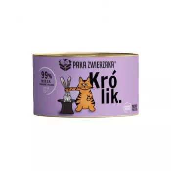 PAKA ZWIERZAKA Rabbit - slapjā kaķu barība - 200g