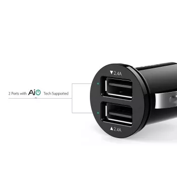 AUKEY CC-S1/MINI RTL LLTS86107 autolādētājs ar diviem USB portiem, 24 W