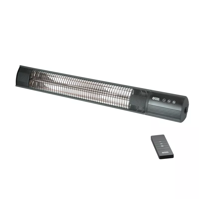 TunaBone TB2580W-01 | Elektriskais sienas infrasarkanais terases sildītājs | 2500 W | 3 jaudas līmeņi | Līdz 25 m² | Melns | IP55