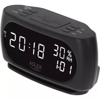 Adler AD 1186 digitālais modinātājpulkstenis Melns