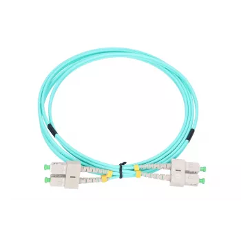Optiskā šķiedras pārvada kabelis Extralink SC/APC–SC/APC, multimode OM3, duplekss, 3 mm apvalks, 5 m