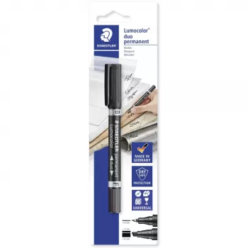 Pastāvīgais marķieris Staedtler Lumocolor permanent duo 348 B melns 1 gab.