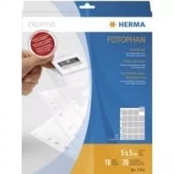 Slīdvietas HERMA 7701 35 mm slīdiem, caurspīdīgas, 10 kabatiņas