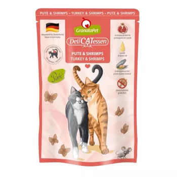 GRANATAPET DeliCATessen Tītars un garneles - slapjā barība kaķiem - 85g