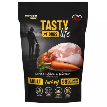 BIOFEED Tasty Dogs Life Turkey - slapjā suņu barība - 150g