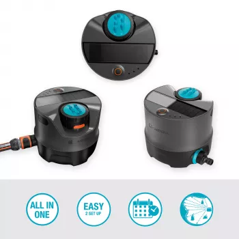 Apļveida ūdens smidzinātājs Gardena AquaPrecise Melns Zils Pelēks 1 gab.