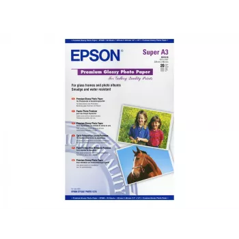 Epson Premium Glossy Photo Paper, A3+, 250g/m², 20 loksnes