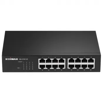 Edimax GS-1016 V2 pārvaldāms Gigabit Ethernet tīkla slēdzis (10/100/1000) Melns