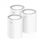 Mesh sistēma Cudy M3600 Wi‑Fi 7 divjoslu (2.4/5 GHz), 3 komplektā, 2882/688 Mbps, 3x LAN, iekšējās antenas