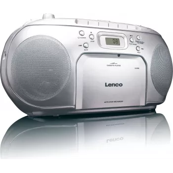Lenco SCD-42 pārnēsājams CD/MP3 atskaņotājs ar FM radio, sudraba krāsa (SCD420SILBER)