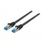 EFB-Elektronik RJ45 Patch Kabelis Cat.6A S/FTP TPECat.7 Raw Cable superflex melns 2m