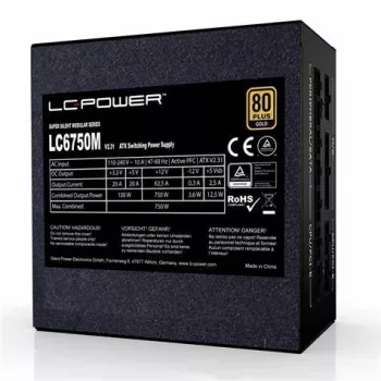LC-Power Super Silent LC6750M V3.0 750W 80Plus Gold 135mm ventilators - PC barošanas bloks - ATX