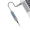 GRAUGEAR USB Hub G-HUB31L-A — USB 3.2 Gen 1 Type-A ligzda, 3x USB 3.2 Gen 1 Type-A pieslēgvietas + RJ-45, 5000 Mbit/s