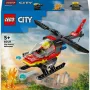 LEGO City Ugunsdzēsēju helikopters 60411 konstruktors, 85 detaļas, rotējoši rotori, 1 minifigūra, vecums 5+ (220×90×60 mm)