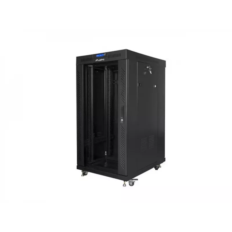 Brīvi stāvošs serveru skapis LANBERG FF01-6822-12BL 22U Melns 1200 kg