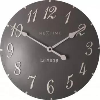NeXtime klok 3084gs London Arabic, Ø34.5cm, sienas, pelēks/balts