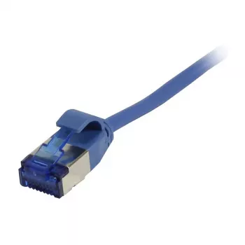 Synergy 21 Patch Kabelis RJ45, CAT6A 500MHz, 0,25m, Zils, U/FTP, plāns apaļš d=3,8mm, TPE(Superflex), AWG32