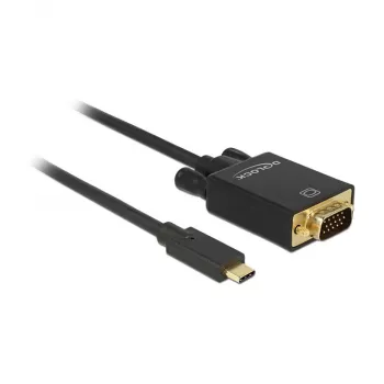DeLOCK 85262 USB-C uz VGA video adaptera kabelis 2 m