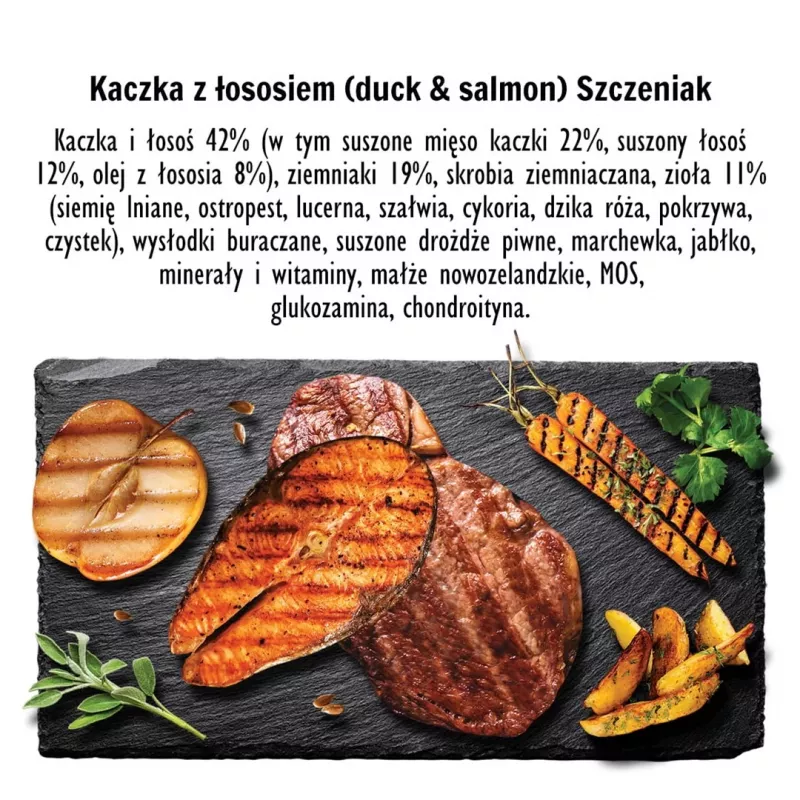 PAKA ZWIERZAKA Puppy Duck with salmon S - sausā suņu barība - 9kg