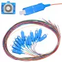 Pigtail komplekts SC/UPC vienmoda Extralink G.652D 900µm FTTH 1.5 m 12 gab. 12 krāsas