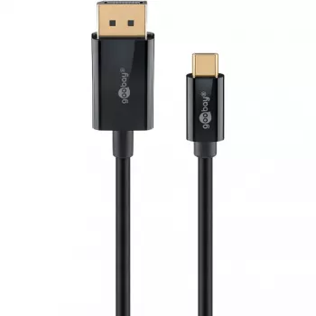 Goobay USB-C uz DisplayPort kabelis - apzeltīti savienotāji, Ultra HD izšķirtspēja līdz 4k @ 60Hz, saderīgs ar Type-C Thunderbolt 3/4